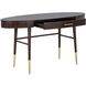 Osmond 60 X 24 inch Black / Brown / Brown Desk